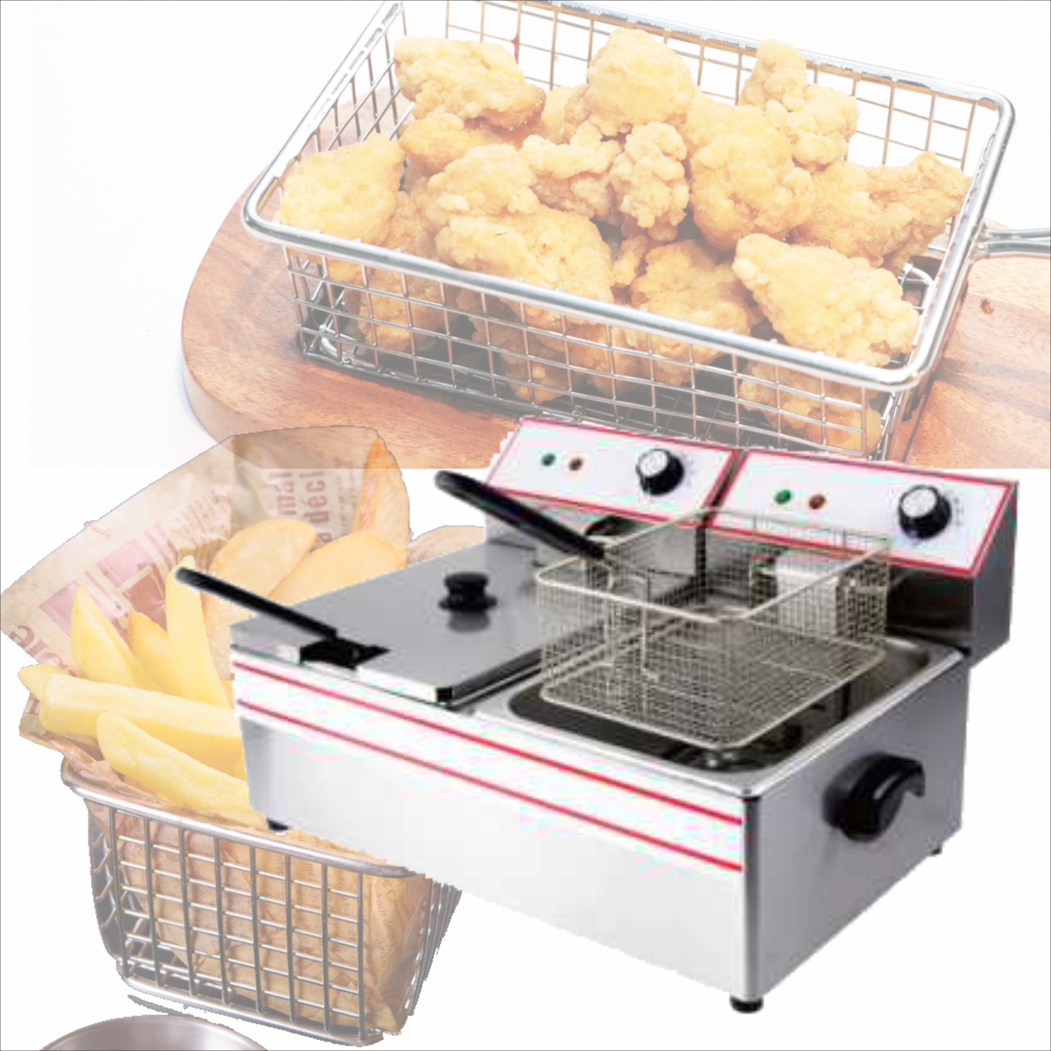 Electric Fryer(Double tanks&Double baskets)